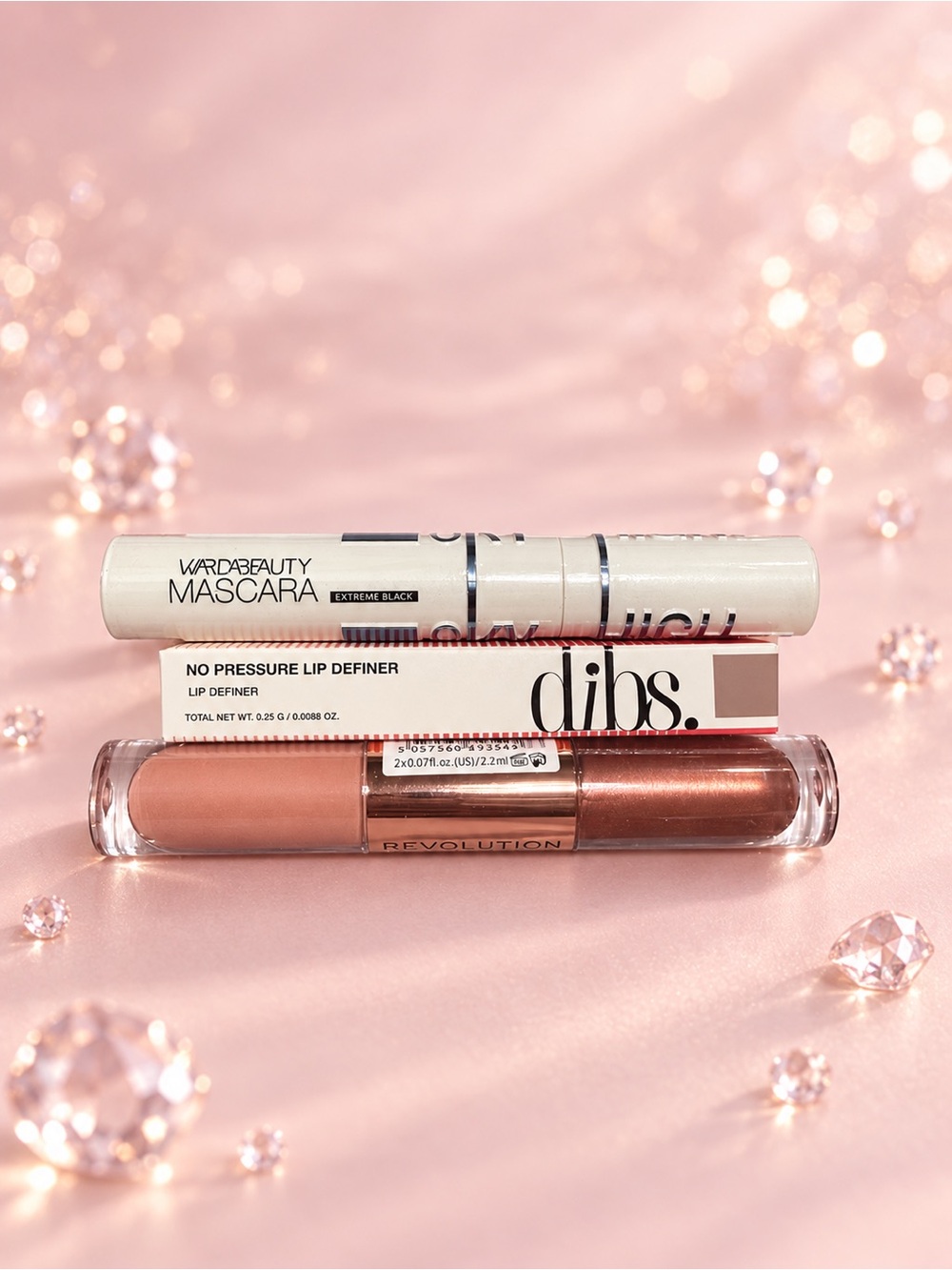 3 piece bundle No Pressure Lip Definer & Revolution Duo Lip Gloss - Rose Copper
